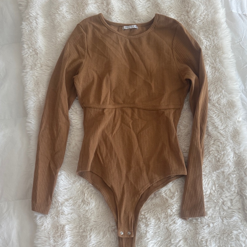 ReoRia Tan Long Sleeve Kids Bodysuit